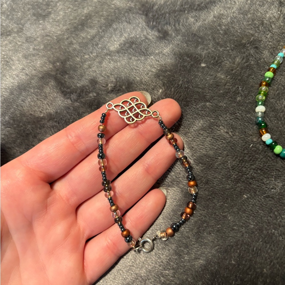 Homemade Beaded Jewelry Set - Picture 2 of 6